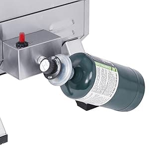 Royal Gourmet GT1001 Stainless Steel Portable Grill, 10000 BTU BBQ Tabletop Gas Grill with Folding Legs and Lockable Lid, Outdoor Camping, Deck and Tailgating, Silver