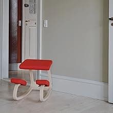 Varier Variable Balans Original Kneeling Chair Designed by Peter Opsvik (Black Revive Fabric with Black Ash Base)