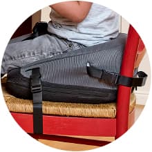 hiccapop NeoBoost Inflatable Toddler Booster Seat for Dining Table – Portable, Quick-Inflate Design – Anti-Slip Base, Secure Straps, Easy-Clean – Perfect for Home & Travel