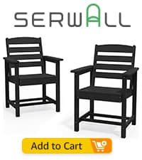 SERWALL HDPE Patio Furniture Set, 7-Piece Outdoor Sectional Sofa Set, All Weather Outdoor Couch Set for Deck, Lawn, Grey Frame with Khaki Cushion