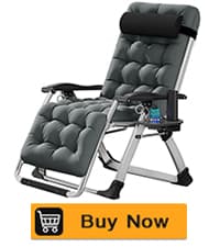 Zero Gravity Chair, Lawn Recliner, Reclining Patio Lounger Chair, Folding Portable Chaise with Detachable Soft Cushion, Cup Holder, Headrest