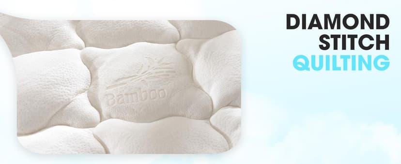 Cheer Collection Queen Size Mattress Topper – Extra Thick and Plush Pillow Top Mattress Pad, Soft Rayon from Bamboo Cover, Cooling, Breathable, and Machine Washable Mattress Topper for Queen Bed