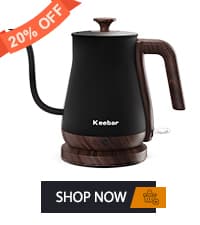 Gooseneck Electric Kettle, Electric Tea Kettle Stainless Steel, Pour over kettle for Coffee, 1000W Hot Water Kettle Electric Auto Shut Off, 0.8L, Wood-like Grain Finish Handle, Matcha Green