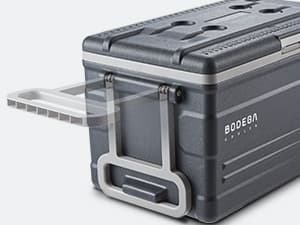 BODEGACOOLER 12 Volt Car Refrigerator,80 Quarts Portable Fridge,75L RV Freezer Single Zone,with APP Control,-4℉-68℉ Car Cooler,12/24V DC & 100-240V AC for Travel, Camping,Outdoor,Truck,SUV