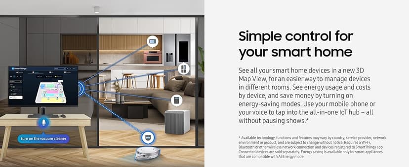 Samsung 43-Inch M7 (M70D) Series 4K UHD Smart Monitor with Streaming TV, Speakers, HDR10, USB-C, Multiple Ports, Gaming Hub, SolarCell Remote, Vision Accessibility Tools, LS43DM702UNXGO, 2024, Black