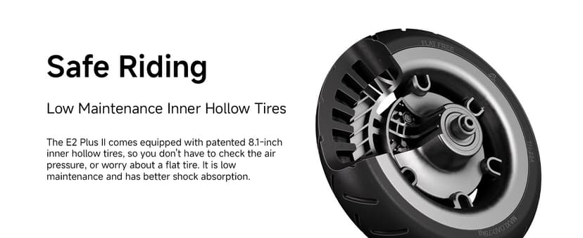 Segway Ninebot E2 Plus II/ E2 Pro Electric Scooter, 15.5 mph Top Speed, Front Suspension (E2P2 Only), Portable Kick Scooter for Adults, UL-2272 2271 Certified