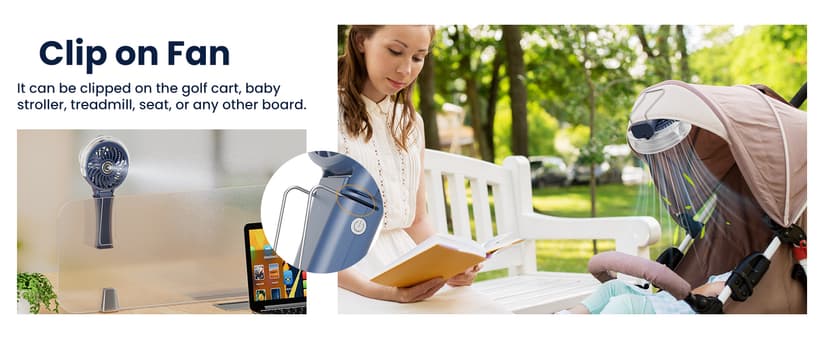 HandFan Upgraded Portable Handheld Misting Fan, Rechargeable Personal Mister Fan, Spray Water Mist Fans, Foldable Mini Cooling Hand Fans for Summer Beach Travel Concerts, Gifts for Women(Royal Blue)