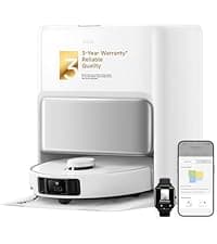 Mova V50 Ultra Complete Robot Vacuum and Mop Self-Cleaning, 24,000 Pa Suction, Liftable Navigation with Obstacle Overcoming and Warm Water Mopping with DuoSolution System Designed for Pets, White