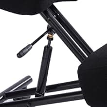 Ergonomic Kneeling Chair with Back Support, Ergonomic Kneeling Tool with Brake and Smooth Gliding Casters, Adjustable Stool for Home and Office, Posture Chair to Relieve Back Pain, Black Linen