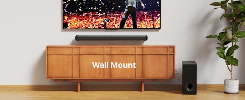 ULTIMEA 4.1ch Sound Bar for Smart TV with Dolby Atmos, 2-in-1 Bluetooth 5.3 Soundbar with Subwoofer, 280W Peak Power, 3 EQ Modes TV Soundbar, Bass Adjustable, HDMI eARC, Apollo S60, 2025 Upgraded