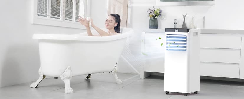 Portable Air Conditioners 8,000 BTU Air Conditioner Portable for Room up to 365 Sq.Ft. Portable AC Unit with Remote Control 4 Modes Dehumidifier Window Mount Kit (8000-07E)