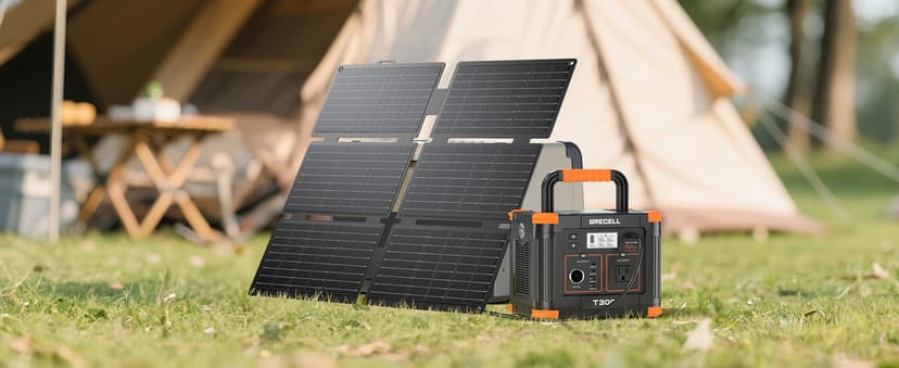 Grecell Portable Power Station 330W (Peak 600W) with 40W Solar Panel, GRECELL 230.88Wh Solar Generator 60W USB-C PD, 110V Pure Sine Wave AC Outlet, Lightweight Backup Battery for Camping, Travel, RVs