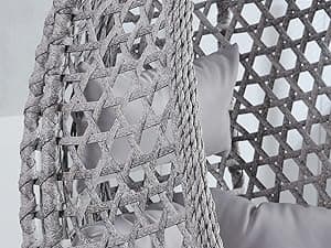 Egg Swing Chair Outdoor with Stand, Hanging Egg Rattan Basket Chair with Cushion and Pillow, Lounge Chairs, Foldable Basket and Metal Stand for Porch, Patio, Bedroom, Balcony,Yard (Grey)