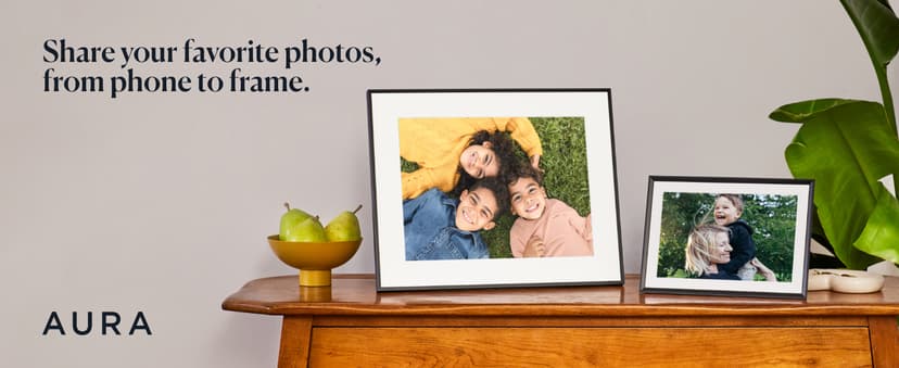 AURA Walden 15" WiFi Digital Picture Frame | Wirecutter's Best Digital Frame for Gifting | Send Photos from Your Phone | Quick, Easy Setup in Aura App | Free Unlimited Storage | Ink with White Mat