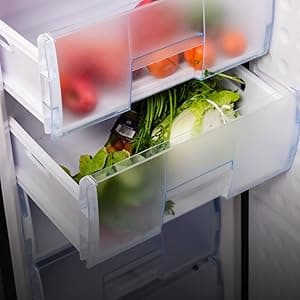 Hamilton Beach Upright Freezer, Deep Freeze, Stainless Steel Freezer with Drawer Compartments, 11 cu. ft. Freezer – 25”D x 23.6”W x 66.5”H