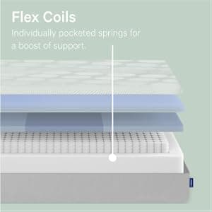 Casper Sleep Original Foam Hybrid, Twin Mattress - Medium Firm Memory Foam with Zoned SupportTM - 100-Night Trial - CertiPUR-US Mattress, Light Gray