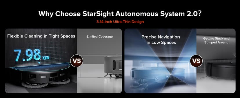 roborock Saros 10R Robot Vacuum and Mop, Powerful Suction, Zero-Tangling, 3.14’’ Ultra Slim, FlexiArm Riser Technology for Carpet & Floor, Corner & Edge Cleaning, Self-Emptying, Hot Air Drying, Black