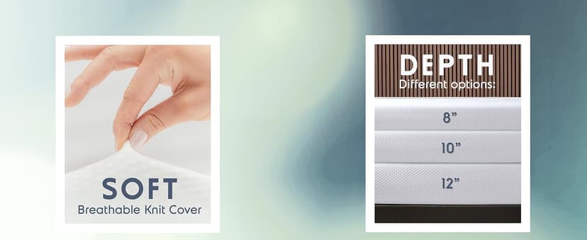 Nestl Green Tea Twin Mattress 8 Inch - Cooling Graphite Memory Foam Twin Mattress for Kids, Fiberglass Free Pressure Relief Supportive Bed in A Box, CertiPur-US Certified