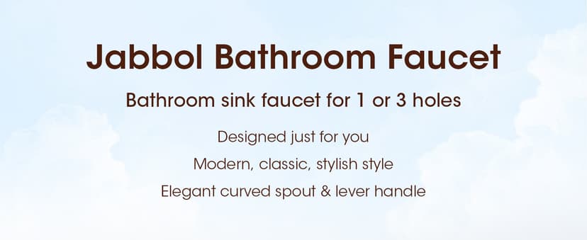 Brushed Gold Single Hole Bathroom Faucets, Single Handle Brass Bathroom Sink Faucet for 1 or 3 Holes, Vanity Faucet with Pop Up Drain and Supply Lines, Deck Plate