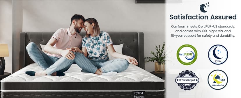 Queen Mattress, 14 inch Queen Bed Mattress in a Box, Firm Hybrid Mattresses with Gel Memory Foam and Pocket Springs, Pressure Relief & Upgraded Support, Cooling and Breathable