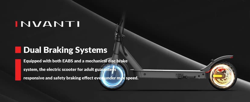 E30 Electric Scooter with Smart APP, 19.9 Miles Range & 18 MPH, 350W Motor, 8.5" Solid Tires, Rear Suspension and Turn Signals, Foldable Electric Scooter for Adults and Teens