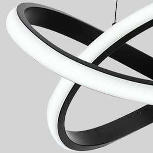 MAYNA Modern LED Pendant Light Fixture, Contemporary LED Chandelier with Irregular Ring Lights, Adjustable Modern Chandeliers for Dining Room Kitchen Entryway Living Room Bedroom, 6000K Daylight