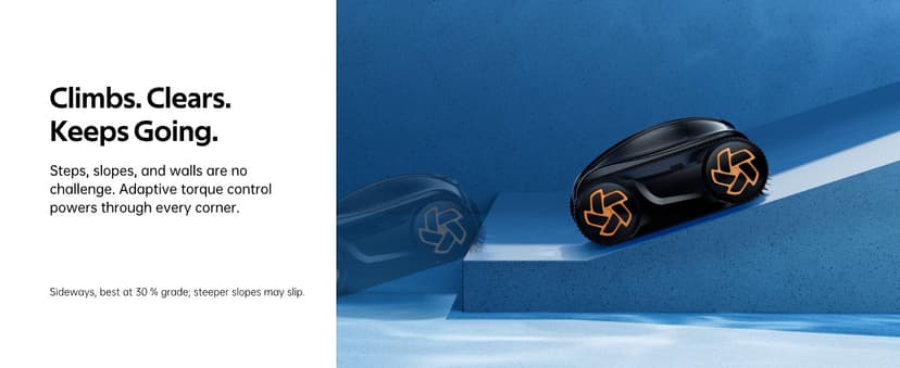 Pool Cleaner K20, 2H Runtime Cordless Robotic Pool Vacuum, Touch Screen, Smart Navigation, Cleans Floor, Walls, Waterline, Ideal for Above & In-Ground Pools, Self-Parking