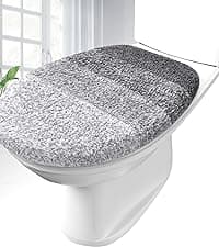 OLANLY Bathroom Rugs Sets 3 Piece, Soft Absorbent Microfiber Bath Mats and U-Shaped Contour Toilet Rug, Plush Shaggy Bath Mat Set for Bathroom (30"x20"+24"x16"+24"x20", Grey)