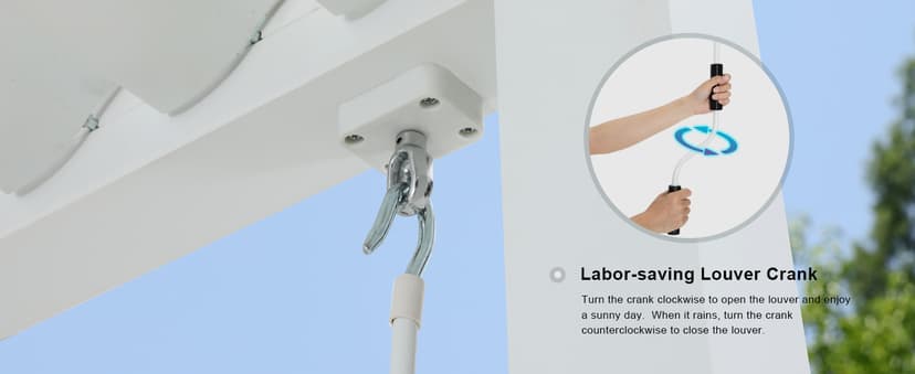 MASTERCANOPY 12’ X 16’ Louvered Pergola Outdoor Aluminum Patio Pergola with Adjustable Roof for Deck Backyard Garden (Black)