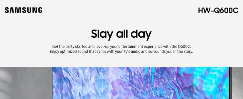 SAMSUNG HW-Q600C 3.1.2ch Soundbar w/Dolby Audio, Q-Symphony, Adaptive Sound, HDMI eARC, Game Mode Pro, Bluetooth, Acoustic Beam, Tap Sound