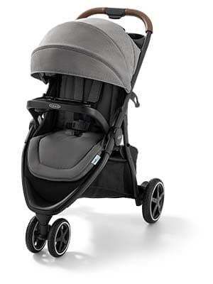 Graco Outpace LX All-Terrain 3-Wheel Baby Stroller, Cohen €” Compatible for Travel System, Easy One-Hand Fold, in-Seat Suspension for Comfortable Ride, Never-Flat Rubber Tires