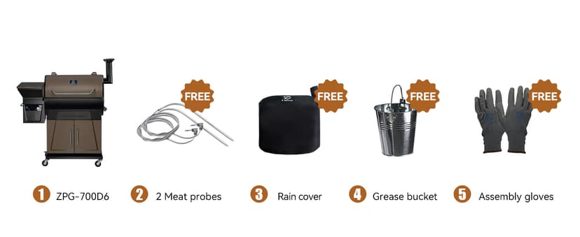Z GRILLS 2025 Electric Pellet Grill & Smoker, 700 sq in Cooking Area, Dual-Wall Insulation, PID V2.1 Controller, Meat Probes, Easy Hopper Clean-out, Includes Grill Cover, 8 in 1 Outdoor BBQ, 700D6