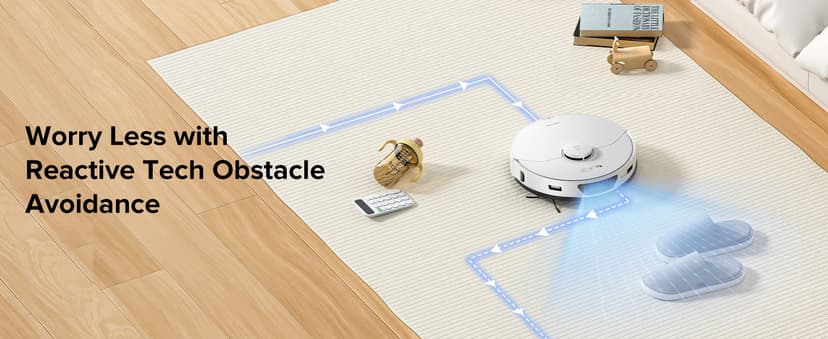 roborock S7 Max Ultra Robot Vacuum and Mop Combo, Auto Mop Drying and Washing, Self-Emptying and Refilling, 5500Pa Suction, Reactive Tech Obstacle Avoidance, White (RockDock Ultra Series)