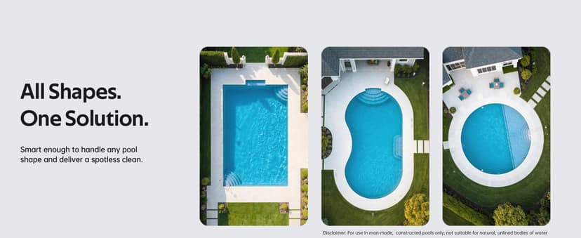 Pool Cleaner K20, 2H Runtime Cordless Robotic Pool Vacuum, Touch Screen, Smart Navigation, Cleans Floor, Walls, Waterline, Ideal for Above & In-Ground Pools, Self-Parking