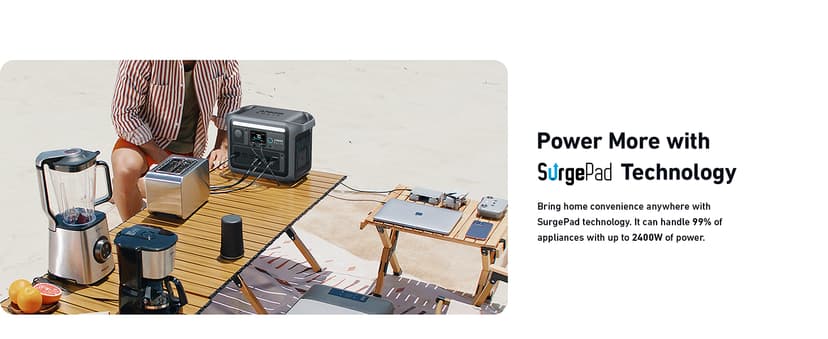 Anker SOLIX C1000 Portable Power Station, 1800W (Peak 2400W) Solar Generator, Full Charge in 58 Min, 1056wh LiFePO4 Battery for Home Backup, Power Outages, and Outdoor Camping (Optional Solar Panel)