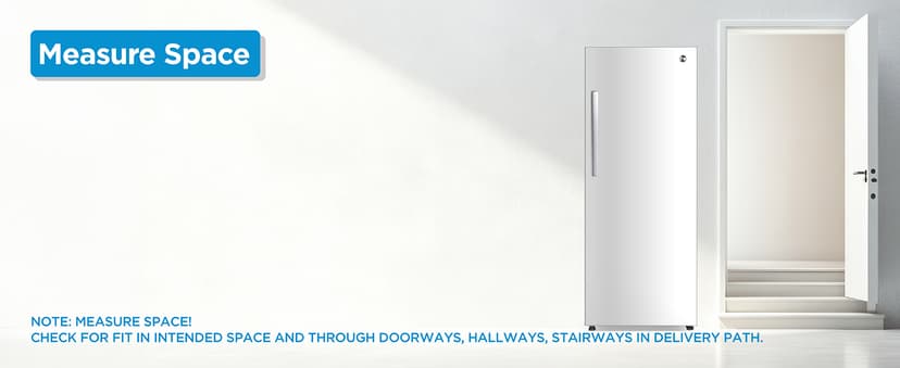 Commercial Cool 11.1 Cu. Ft. Convertible Freezer Refrigerator, Upright Fridge with Glass Shelves, Reversible Door, Garage Ready, ENERGY STAR rated, Auto Defrost, CCUC1110GW, White