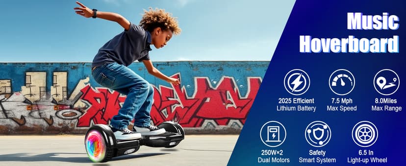 Self Balancing Scooters with Bluetooth & Corlorful LED Lights, Gifts for Kids & Adults & Girls & Boys, for All Ages