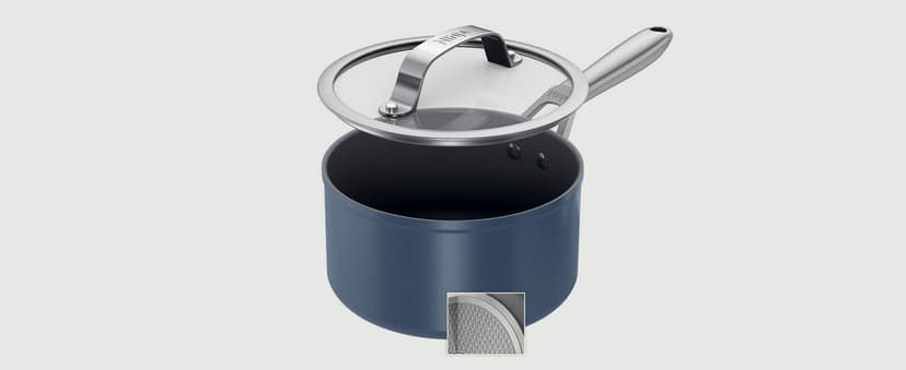 Ninja Ceramic Pro 10-Piece Cookware Set, Non-Stick Pots & Pans Set with Glass Lids, PTFE Free, Ceramic Coated, Stove to Oven Safe, All Stovetops & Induction Compatible, Midnight Blue, CW39010MM