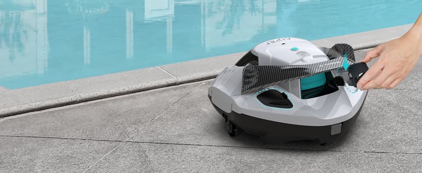 AIPER Cordless Robotic Pool Vacuum, Self-Parking Technology, Portable, Ideal for Above-Ground Flat Pool up to 40 Feet