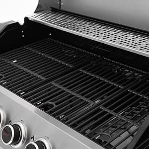 Royal Gourmet SG6002R 6-Burner Propane Grill with Sear Burner and Side Burner, Stainless Steel Cabinet Style Gas Grill with 71,000 BTU Output, for Outdoor Patio Garden Picnic Backyard Cooking, Silver