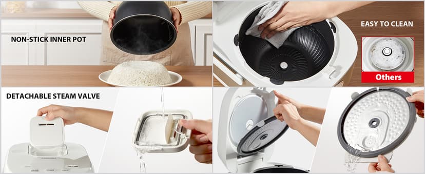 TOSHIBA Rice Cooker Induction Heating, Low Carb Rice Cooker Low Sugar Digital Steamer, 5.5 Cups Uncooked Japanese Rice Cooker, 8 Cooking Functions, 24H Timer & Auto Keep Warm