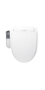 SmartBidet SB-2000WE Electric Bidet Toilet Seat with Heated Seating, Warm Air Dryer, Temperature Control Wash, and Control Panel, Elongated Seating