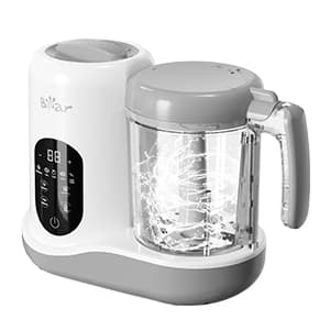 BEAR 2024 Baby Food Maker | One Step Baby Food Processor Steamer Puree Blender | Auto Cooking & Grinding | Baby Food Puree Maker with Self Cleans | Touch Screen Control, White