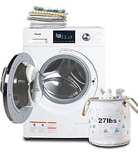 Washer and Dryer Combo, 3.1 cu.ft, Apartment Ventless All In One Washer Dryer,110V 24"W Large Capacity Front Load Washing Machine and Dryer, Compact Lavadora y Secadora 2 en 1 for RV Apartment Home