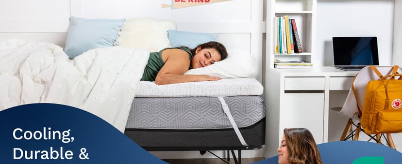 ViscoSoft 3 Inch Memory Foam Mattress Topper Twin XL - Select High Density Ventilated Extra Long Mattress Pad - Premium Removable Rayon Cover