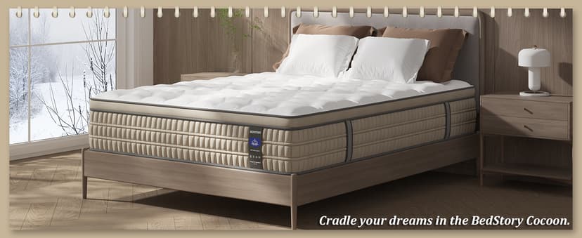 BedStory Firm King Mattress 12 inch - Pain-Relieving Hybrid Mattress for Extra Lumbar & Hip Support - 365-Night Trial No Sagging Bed in a Box - No Odor, Fiberglass-Free, CertiPUR-US Certified