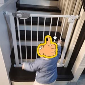 WAOWAO Triple Lock Baby Gate Extra Wide 67.32-72.04" Pressure Mounted Walk Through Swing Auto Close Safety Black Metal Dog Pet Puppy Cat for Stairs,Doorways,Kitchen