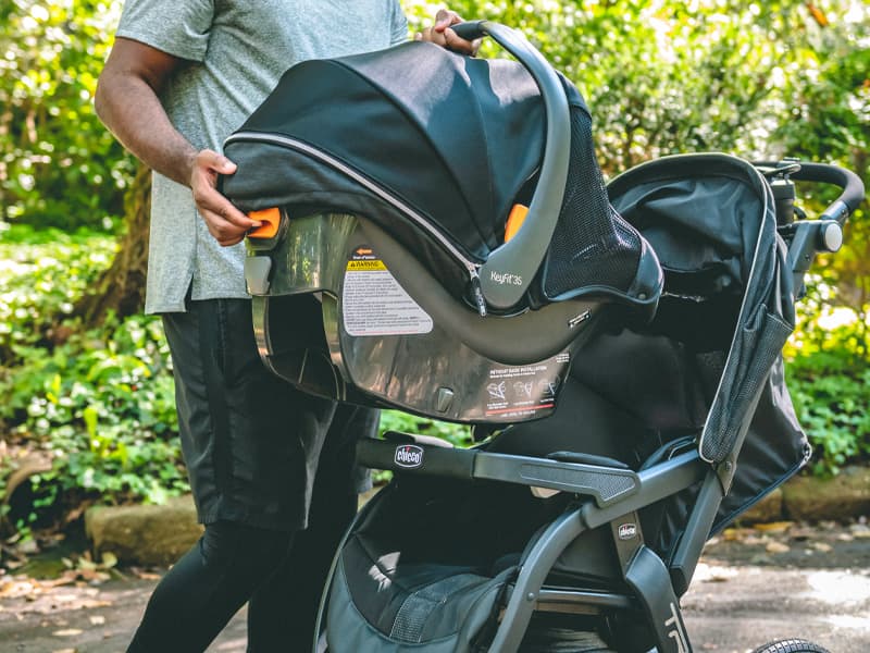 Chicco TRE® Jogging Stroller, All-Terrain Stroller, Compatible with Chicco Infant Car Seats (not Included), Baby Travel Gear | Galaxy/Black