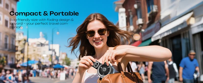 Otlonpe Handheld Misting Fan Portable, Powerful High Speed, Small Personal Rechargeable Cooling Mister Fan Water Spray Mist, 4000mAh Battery Operated for Travel Indoor Outdoor Hand Desk (Black)