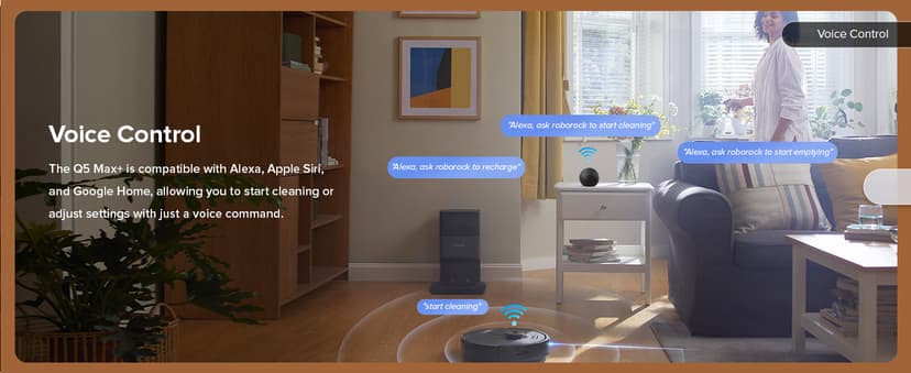 roborock Q5 Max+ Robot Vacuum with Self-Empty Dock, Upgraded from Q5+, 5500 Pa Suction, DuoRoller Brush, Hands-Free Cleaning for up to 7 Weeks, PreciSense LiDAR Navigation, App & Voice Control